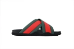GUCCI Rubber Slide Sandal Red and Green1
