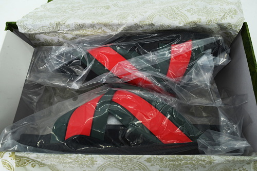 GUCCI Rubber Slide Sandal Red and Green