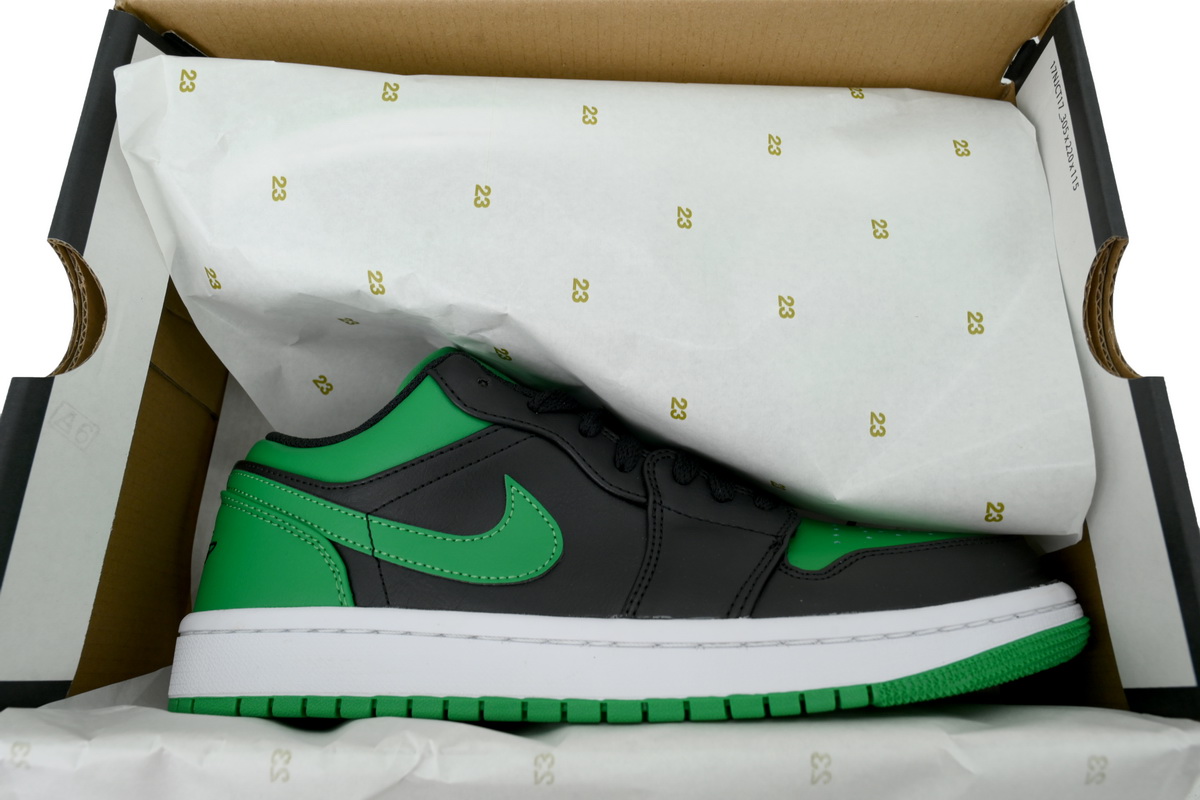 Air Jordan 1 Low 'Black Lucky Green' 553558-065