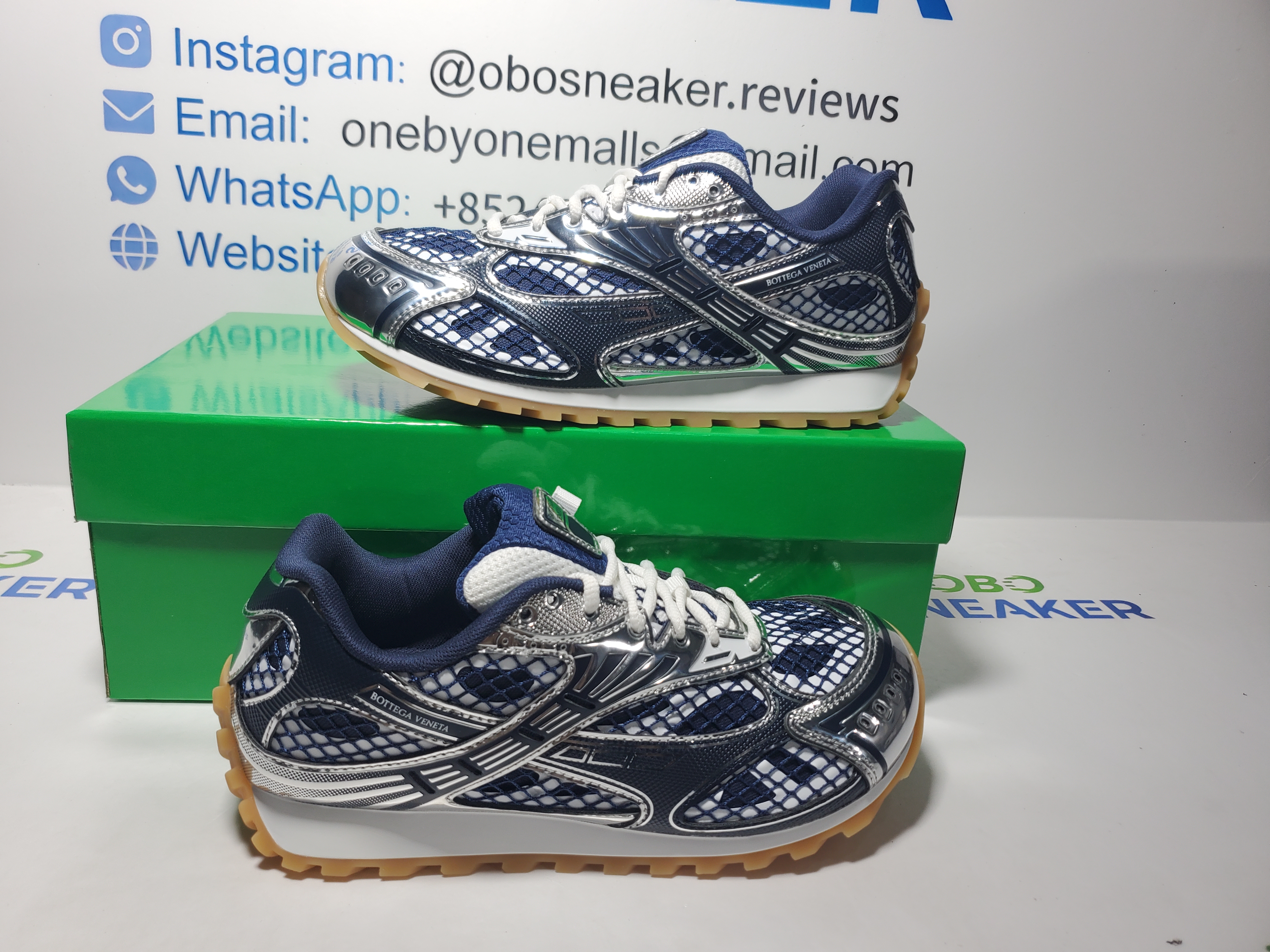 Bottega Veneta Orbit Deep Blue Silver 741357V2X404152