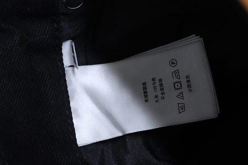 Chrome Hearts Leather Jeans with Sanskrit Cross Back Patches Black/White