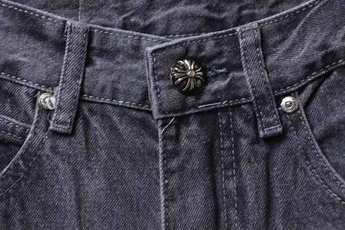 Chrome Hearts Leather Jeans with Sanskrit Cross Back Patches Yellow/Green