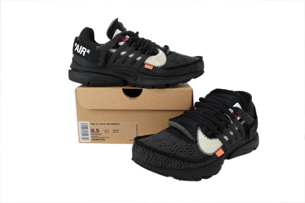  Nike Air Presto Off-White Black AA3830-002  [Top Version]