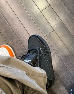 【$59 SALE】Air Jordan 1 Retro Low OG SP Travis Scott Black Phantom DM7866-001 review  Jack Morgan