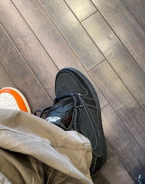 【$59 SALE】Air Jordan 1 Retro Low OG SP Travis Scott Black Phantom DM7866-001 review 