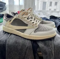 【$59 SALE】Air Jordan 1 Retro Low OG SP Travis Scott Reverse Mocha DM7866-162 review  Isaiah Alexandra