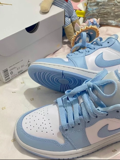 Air Jordan 1 Low White Ice Blue (Women's) DC0774-141  review 