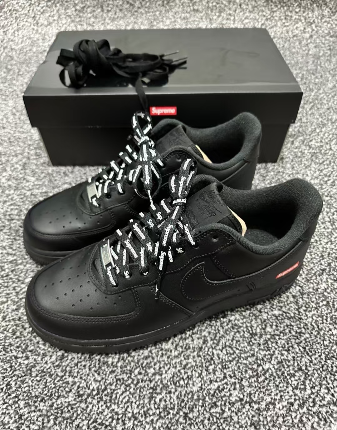 Supreme x Nike Air Force 1 Low Box Logo Black CU9225-001 review Raphael