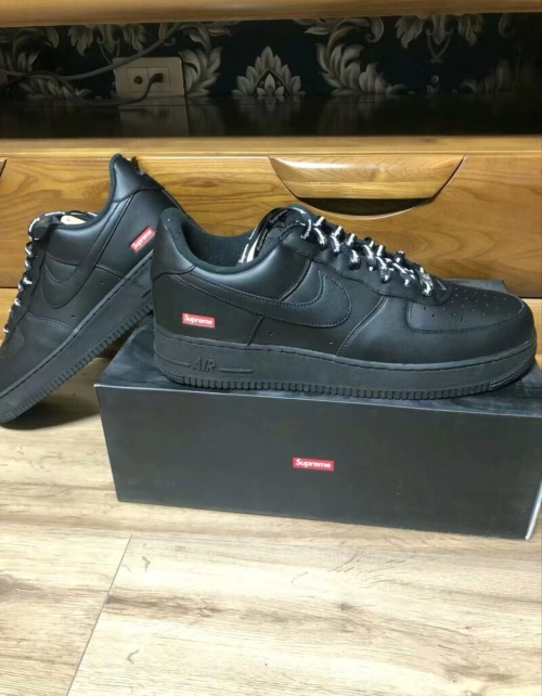 Supreme x Nike Air Force 1 Low Box Logo Black CU9225-001 review 