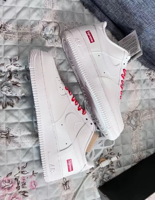 Supreme x Nike Air Force 1 Low White For Sale CU9225-100 review 