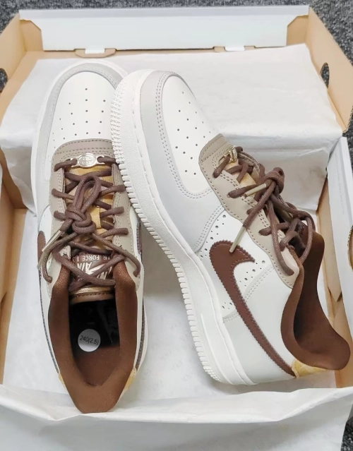 Nike Air Force 1 Low LV8 Brogue Sail (GS)  FV3702-121 review 