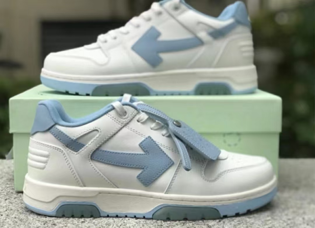 OFF-WHITE Out Of Office OOO 30 MM Low Tops White Light Blue  OMIA189 C99LEA00 10145 review Dominic Makayla