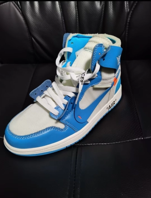 Air Jordan 1 Retro High Off-White University Blue AQ0818-148 review 