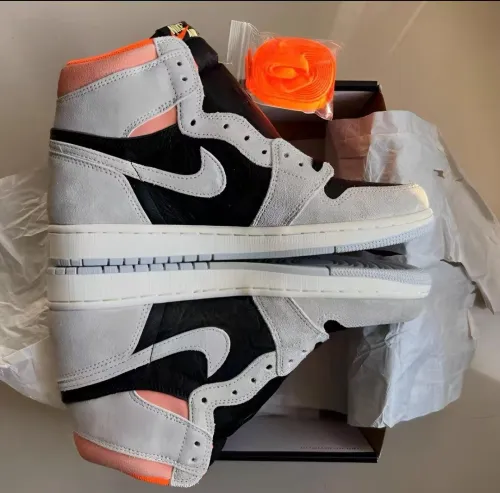 Air Jordan 1 Retro High Neutral Grey Hyper Crimson 555088-018 review 