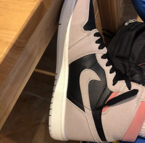 Air Jordan 1 Retro High Neutral Grey Hyper Crimson 555088-018 review 