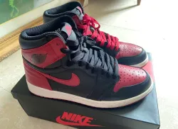Air Jordan 1 Retro High Bred Banned (2016) 555088-001 review Virgil 01