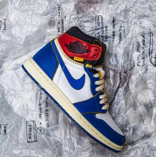 Air Jordan 1 Retro High Union Los Angeles Blue Toe  BV1300-146 review 