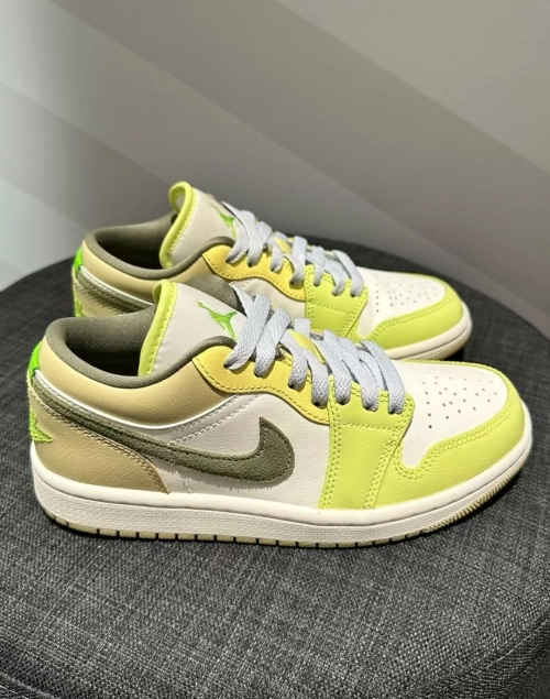 Air Jordan 1 Low Sail White Oil Green (Women's)  FD9906-131  review 