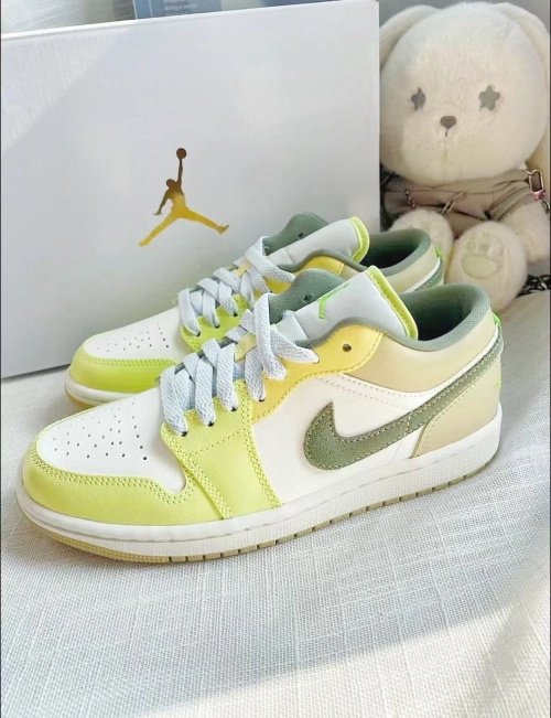 Air Jordan 1 Low Sail White Oil Green (Women's)  FD9906-131  review 