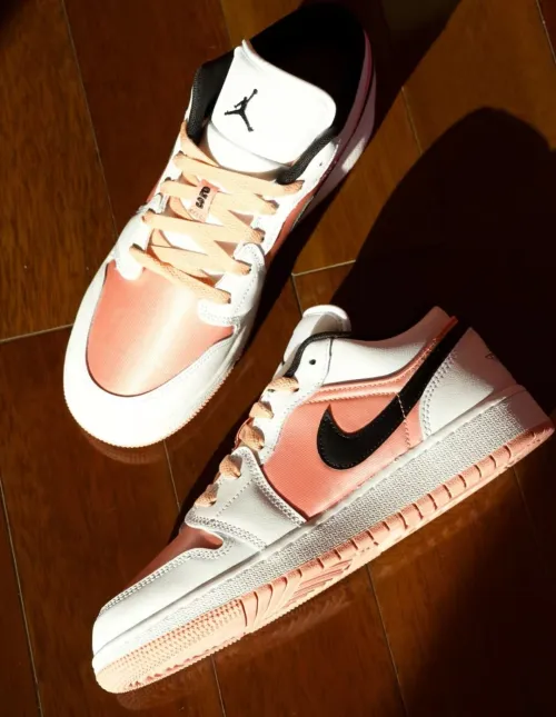 Air Jordan 1 Low White Light Madder Root (GS) DM8960-801  review 