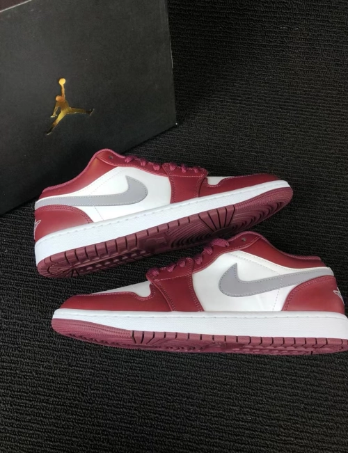 Air Jordan 1 Low White Bordeaux 553558-615 review 