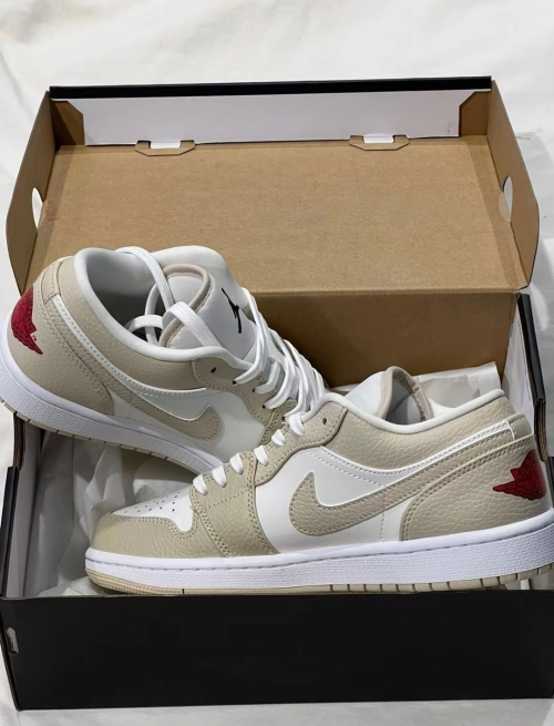 Air Jordan 1 Low SE Sail Rattan University Red  FB7168-121 review 