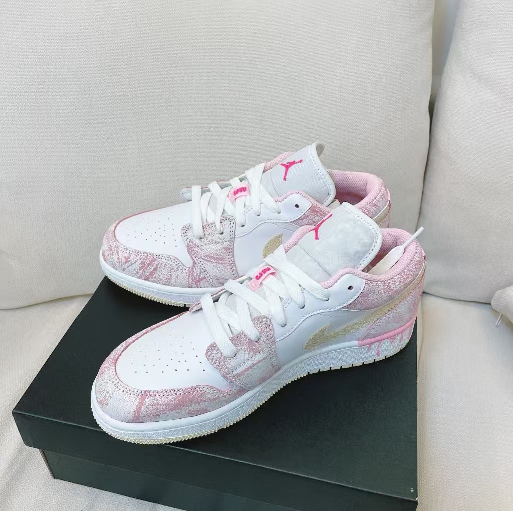 Air Jordan 1 Low Paint Drip (GS) CW7104-601  review Brooke