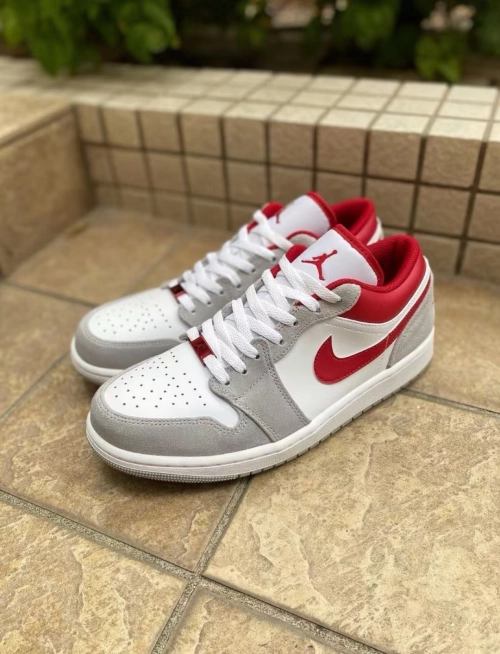 Air Jordan 1 Low SE Light Smoke Grey Gym Red  DC6991-016 review 