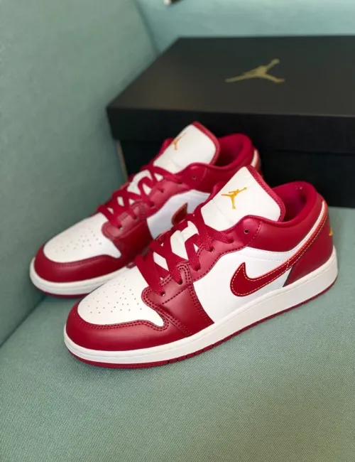 Air Jordan 1 Low Cardinal Red (GS) 553560-607 review 