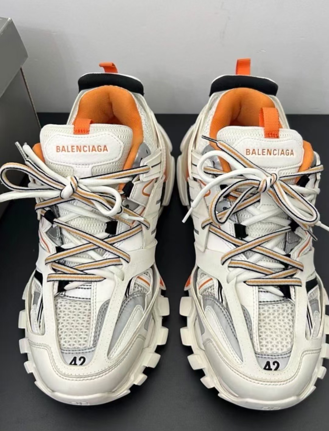  Balenciaga Tess S. White Orange Black 542436 W1GB1 9059 review Aulaula