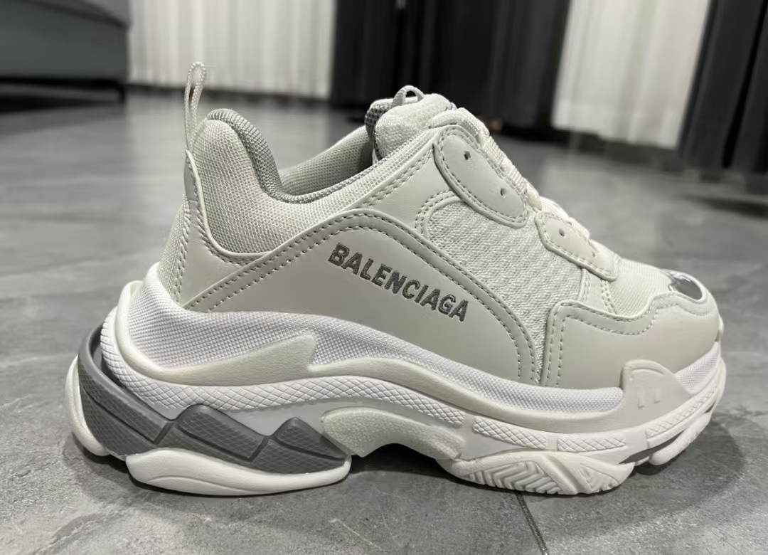 Balenciaga Triple S White Silver 524039 W2FS4 1200 review Pino