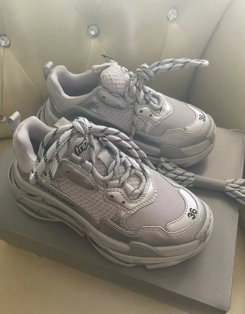 Balenciaga Triple S Light Gray Silver 536737 W2FS2 8100 review 