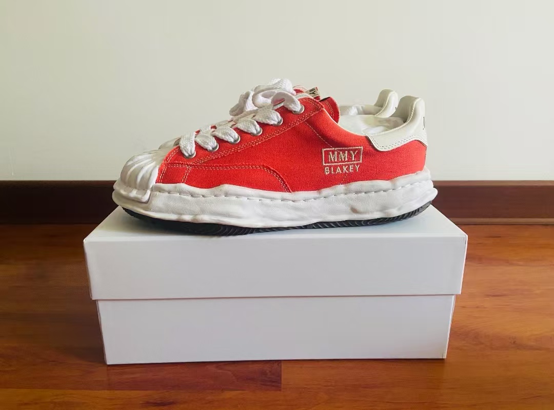 Maison Mihara Yasuhiro Blakey OG Sole Canvas Low Red A08FW735 review Pocahontas