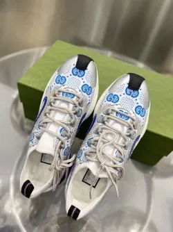 Gucci Run Sneakers White Blue 680900-USN10-8485 review Christian Ella 01