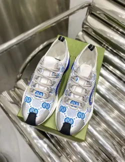 Gucci Run Sneakers White Blue 680900-USN10-8485 review Christian Ella 02