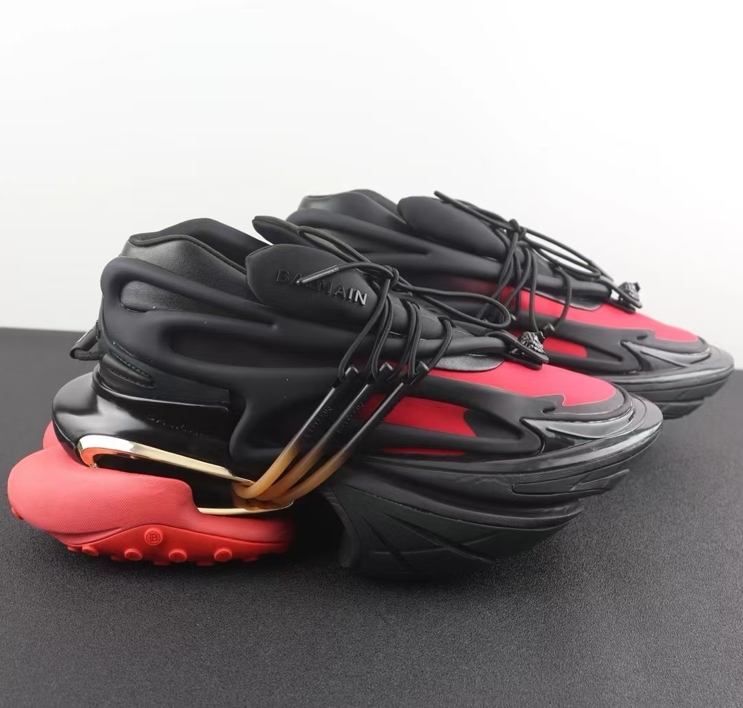  BALMAIN Multikolor Buty sportowe Black Red  YM1VJ309 review Kylie