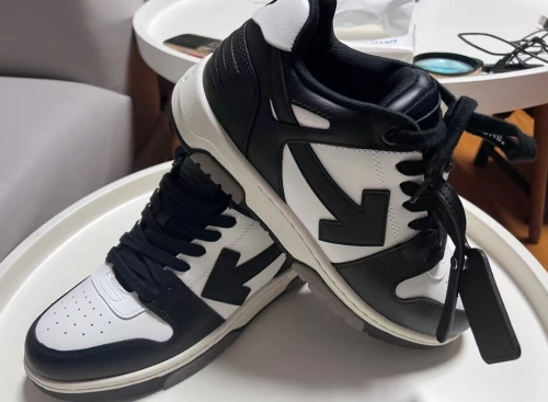 OFF-WHITE Out Of Office OOO Low Tops White Black White OMIA189C99LEA0011004 review 