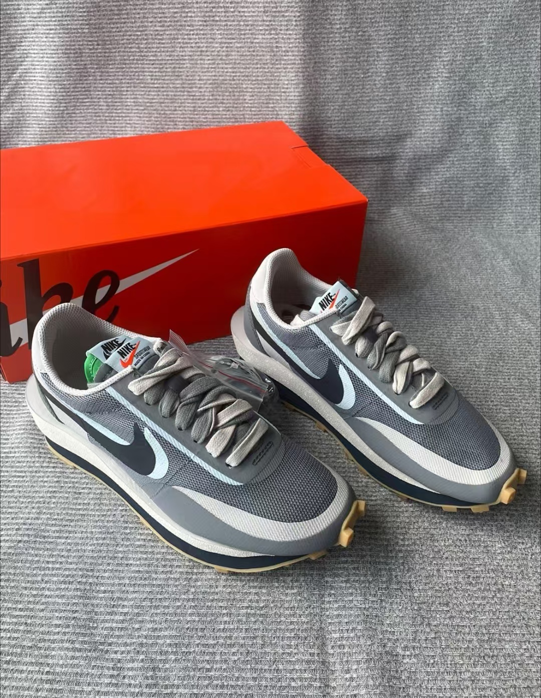 Nike LD Waffle sacai CLOT Kiss of Death 2 Cool Grey DH3114-001 review DH3114-001 01