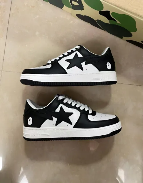 A Bathing Ape Bape Sta Low Black 001FWH701001-BLK review 