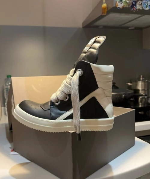 Rick Owens GeoBasket Oversized Eylet Black Milk RU02B2894-LPOW1-911 review 