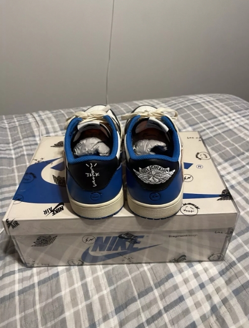 【$59 SALE】Travis Scott x Fragment Design x Air Jordan 1 Low  DM7866-140 review Frank 01