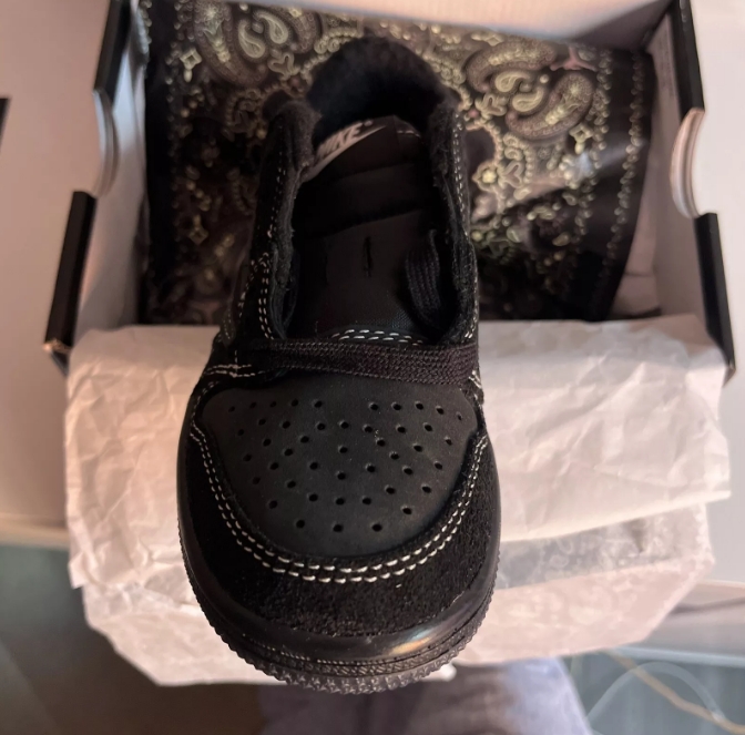 【$59 SALE】Air Jordan 1 Retro Low OG SP Travis Scott Black Phantom DM7866-001 review Otto 01