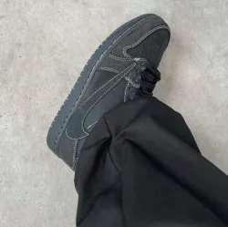 【$59 SALE】Air Jordan 1 Retro Low OG SP Travis Scott Black Phantom DM7866-001 review Horace 02