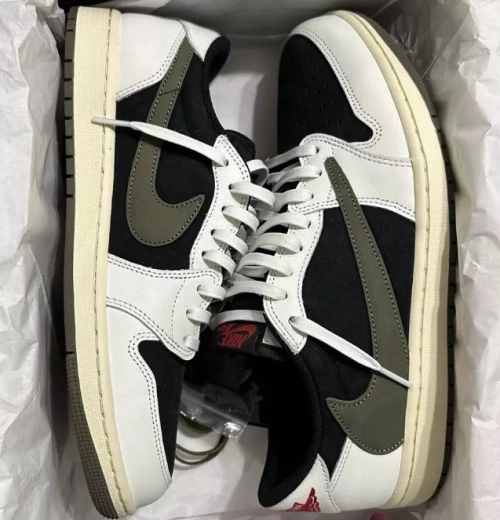 【$59 SALE】Air Jordan 1 Retro Low OG SP Travis Scott Olive (Women's)  DZ4137-106 review 