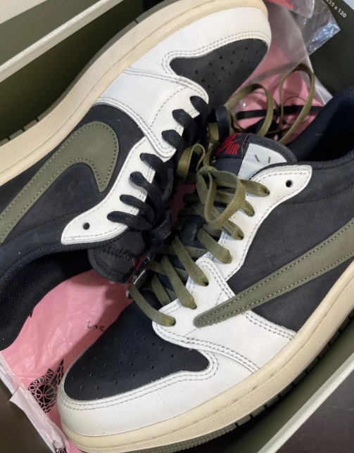 【$59 SALE】Air Jordan 1 Retro Low OG SP Travis Scott Olive (Women's)  DZ4137-106 review Norm 01