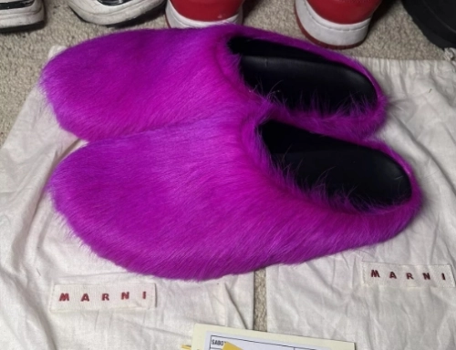 Marni Long-Hair Calfskin Fussbett Sabot Fuchsia SBMR000600P412200C57 review 