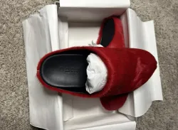 Marni Long-Hair Calfskin Fussbett Sabot Red SBMS004601P412200R66 review Eamonn 02