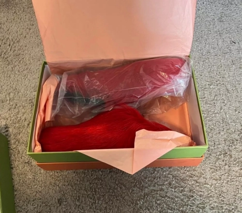 Marni Long-Hair Calfskin Fussbett Sabot Red SBMS004601P412200R66 review 