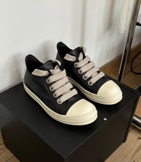 Rick Owens Luxor Low Sneaks Black and White   review Anthony