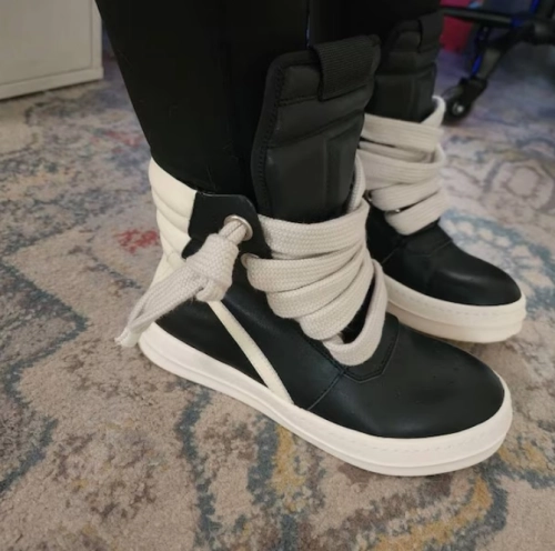 Rick Owens GeoBasket Oversized Eylet Black Milk RU02B2894-LPOW1-911 review 